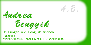 andrea bengyik business card